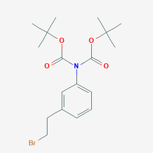 molecular formula C18H26BrNO4 B13675324 Di-tert-Butyl (3-(2-bromoethyl)phenyl)imidodicarbonate 