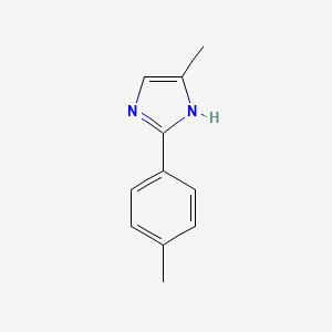 molecular formula C11H12N2 B13675348 1H-Imidazole, 4-methyl-2-(4-methylphenyl)- CAS No. 55041-15-1