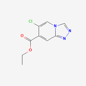 molecular formula C9H8ClN3O2 B13675403 Ethyl 6-Chloro-[1,2,4]triazolo[4,3-a]pyridine-7-carboxylate 