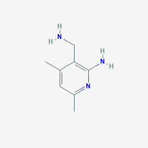 molecular formula C8H13N3 B1367542 3-(Aminomethyl)-4,6-dimethylpyridin-2-amine CAS No. 96551-20-1