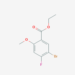 molecular formula C10H10BrFO3 B13675485 Ethyl 5-bromo-4-fluoro-2-methoxybenzoate 
