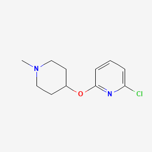 molecular formula C11H15ClN2O B1367549 2-Chloro-6-(1-methyl-piperidin-4-yloxy)-pyridine 