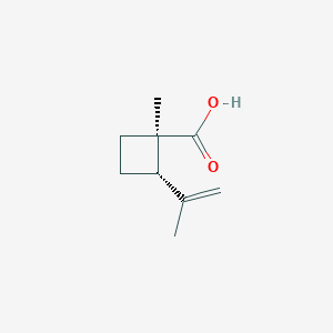Cyclobutanecarboxylic acid, 1-methyl-2-(1-methylethenyl)-, (1R-trans)-(9CI)