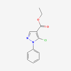 molecular formula C12H11ClN2O2 B1367561 ethyl 5-chloro-1-phenyl-1H-pyrazole-4-carboxylate CAS No. 98534-76-0