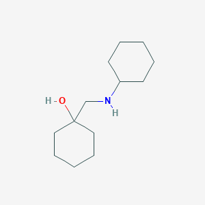 molecular formula C13H25NO B1367562 1-[(Cyclohexylamino)methyl]cyclohexan-1-ol 