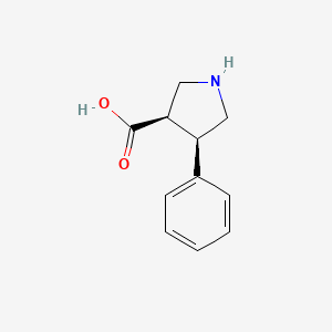 molecular formula C11H13NO2 B13675630 cis-4-Phenylpyrrolidine-3-carboxylic acid 