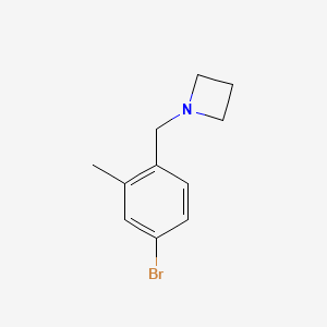 molecular formula C11H14BrN B13675655 1-(4-Bromo-2-methylbenzyl)azetidine 