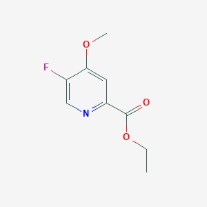 molecular formula C9H10FNO3 B13675656 Ethyl 5-fluoro-4-methoxypicolinate 