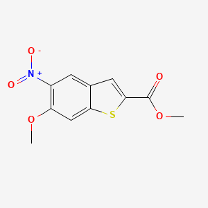 molecular formula C11H9NO5S B13675714 Methyl 6-methoxy-5-nitrobenzo[b]thiophene-2-carboxylate 