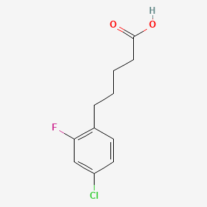 molecular formula C11H12ClFO2 B13675755 5-(4-Chloro-2-fluorophenyl)pentanoic Acid 