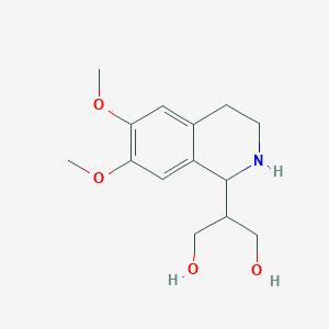 molecular formula C14H21NO4 B1367584 2-(6,7-二甲氧基-1,2,3,4-四氢异喹啉-1-基)-丙烷-1,3-二醇 CAS No. 98661-42-8