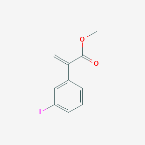 molecular formula C10H9IO2 B13676179 Methyl 2-(3-iodophenyl)acrylate 