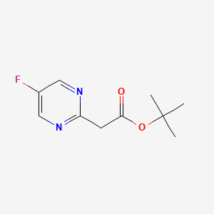 molecular formula C10H13FN2O2 B13676210 tert-Butyl 2-(5-fluoropyrimidin-2-yl)acetate 