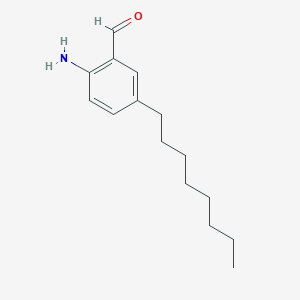molecular formula C15H23NO B13676221 2-Amino-5-octylbenzaldehyde 