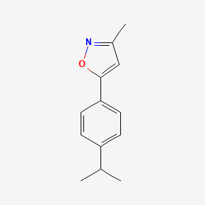 molecular formula C13H15NO B13676222 5-(4-Isopropylphenyl)-3-methylisoxazole 
