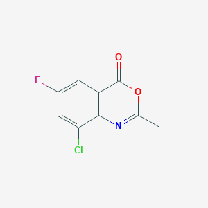 molecular formula C9H5ClFNO2 B13676306 8-Chloro-6-fluoro-2-methyl-4H-benzo[d][1,3]oxazin-4-one 