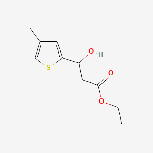 molecular formula C10H14O3S B13676334 Ethyl 3-Hydroxy-3-(4-methyl-2-thienyl)propanoate 