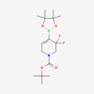 molecular formula C16H26BF2NO4 B13676367 Tert-butyl 5,5-difluoro-4-(4,4,5,5-tetramethyl-1,3,2-dioxaborolan-2-yl)-5,6-dihydropyridine-1(2h)-carboxylate CAS No. 2654826-84-1