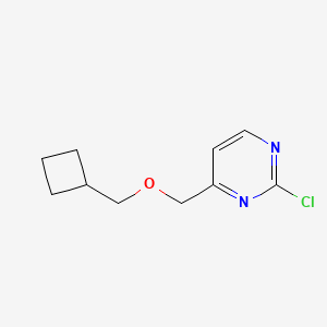 molecular formula C10H13ClN2O B13676375 2-Chloro-4-[(cyclobutylmethoxy)methyl]pyrimidine 