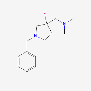 molecular formula C14H21FN2 B1367640 1-(1-benzyl-3-fluoropyrrolidin-3-yl)-N,N-dimethylmethanamine 