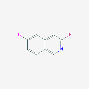molecular formula C9H5FIN B13676459 3-Fluoro-6-iodoisoquinoline 