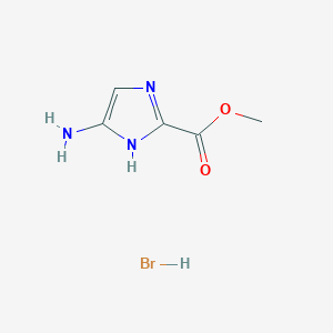 molecular formula C5H8BrN3O2 B13676465 Methyl 4-amino-1H-imidazole-2-carboxylate hydrobromide 