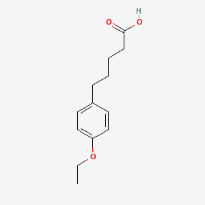 molecular formula C13H18O3 B13676494 5-(4-Ethoxyphenyl)pentanoic acid 