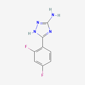 molecular formula C8H6F2N4 B13676511 5-Amino-3-(2,4-difluorophenyl)-1H-1,2,4-triazole 