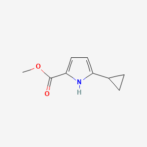 molecular formula C9H11NO2 B13676522 Methyl 5-cyclopropyl-1H-pyrrole-2-carboxylate 