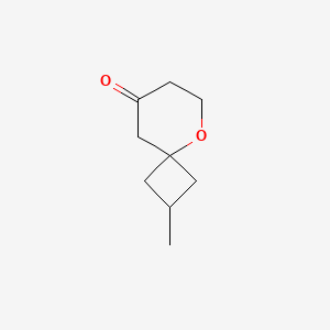 molecular formula C9H14O2 B13676553 2-Methyl-5-oxaspiro[3.5]nonan-8-one 