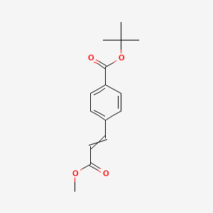 molecular formula C15H18O4 B13676588 tert-Butyl (E)-4-(3-Methoxy-3-oxoprop-1-en-1-yl)benzoate 