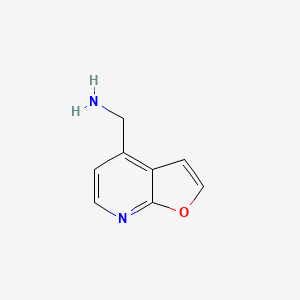 molecular formula C8H8N2O B13676630 Furo[2,3-b]pyridin-4-ylmethanamine 