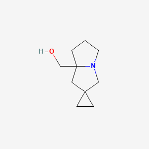 molecular formula C10H17NO B13676631 Spiro[2,3,5,7-tetrahydro-1H-pyrrolizine-6,1'-cyclopropane]-8-ylmethanol 