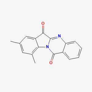 molecular formula C17H12N2O2 B13676645 8,10-Dimethylindolo[2,1-b]quinazoline-6,12-dione 