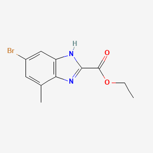 molecular formula C11H11BrN2O2 B13676647 Ethyl 6-Bromo-4-methylbenzimidazole-2-carboxylate 