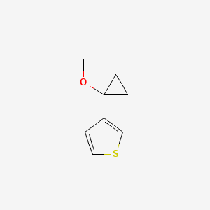 molecular formula C8H10OS B13676661 3-(1-Methoxycyclopropyl)thiophene 