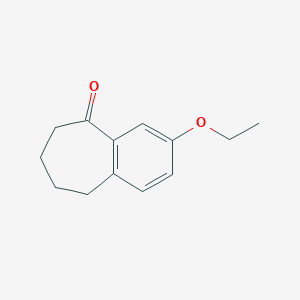 molecular formula C13H16O2 B13676714 3-Ethoxy-6,7,8,9-tetrahydro-5H-benzo[7]annulen-5-one 