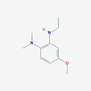 molecular formula C11H18N2O B13676727 2-Dimethylamino-5-methoxy-N-ethylaniline 