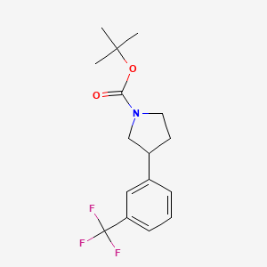molecular formula C16H20F3NO2 B13676735 1-Boc-3-[3-(trifluoromethyl)phenyl]pyrrolidine 