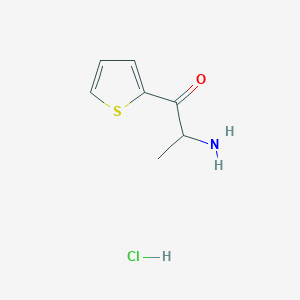 molecular formula C7H10ClNOS B13676760 2-Amino-1-(2-thienyl)-1-propanone hydrochloride 