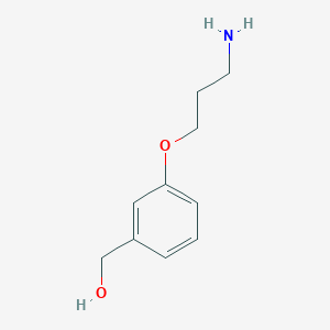 molecular formula C10H15NO2 B1367677 [3-(3-Aminopropoxy)phenyl]methanol 