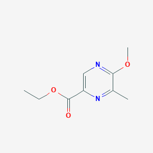 molecular formula C9H12N2O3 B13676780 Ethyl 5-methoxy-6-methylpyrazine-2-carboxylate 