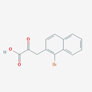 molecular formula C13H9BrO3 B13676793 3-(1-Bromo-2-naphthyl)-2-oxopropanoic Acid 