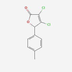 molecular formula C11H8Cl2O2 B13676809 3,4-dichloro-5-(p-tolyl)furan-2(5H)-one 