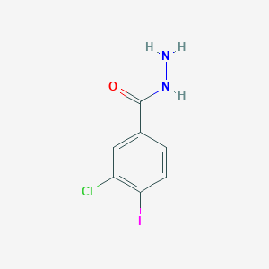 molecular formula C7H6ClIN2O B13676830 3-Chloro-4-iodobenzohydrazide 