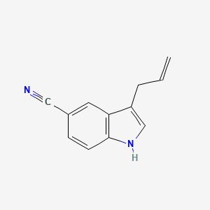 molecular formula C12H10N2 B13676851 3-Allyl-1H-indole-5-carbonitrile 