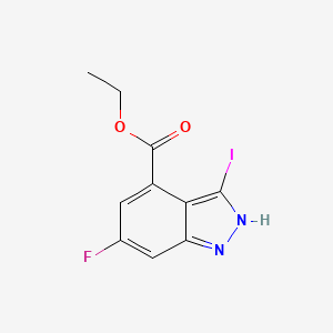 molecular formula C10H8FIN2O2 B13676853 Ethyl 6-fluoro-3-iodo-1H-indazole-4-carboxylate 
