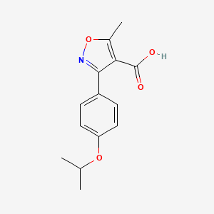 molecular formula C14H15NO4 B13676859 3-(4-Isopropoxyphenyl)-5-methylisoxazole-4-carboxylic acid 