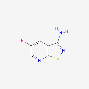molecular formula C6H4FN3S B13676868 5-Fluoroisothiazolo[5,4-b]pyridin-3-amine 