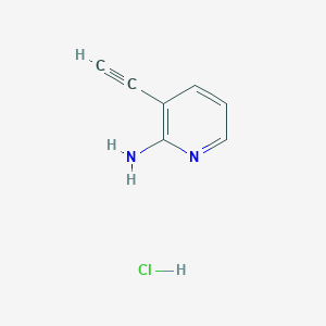 molecular formula C7H7ClN2 B13676870 3-Ethynylpyridin-2-amine hydrochloride 